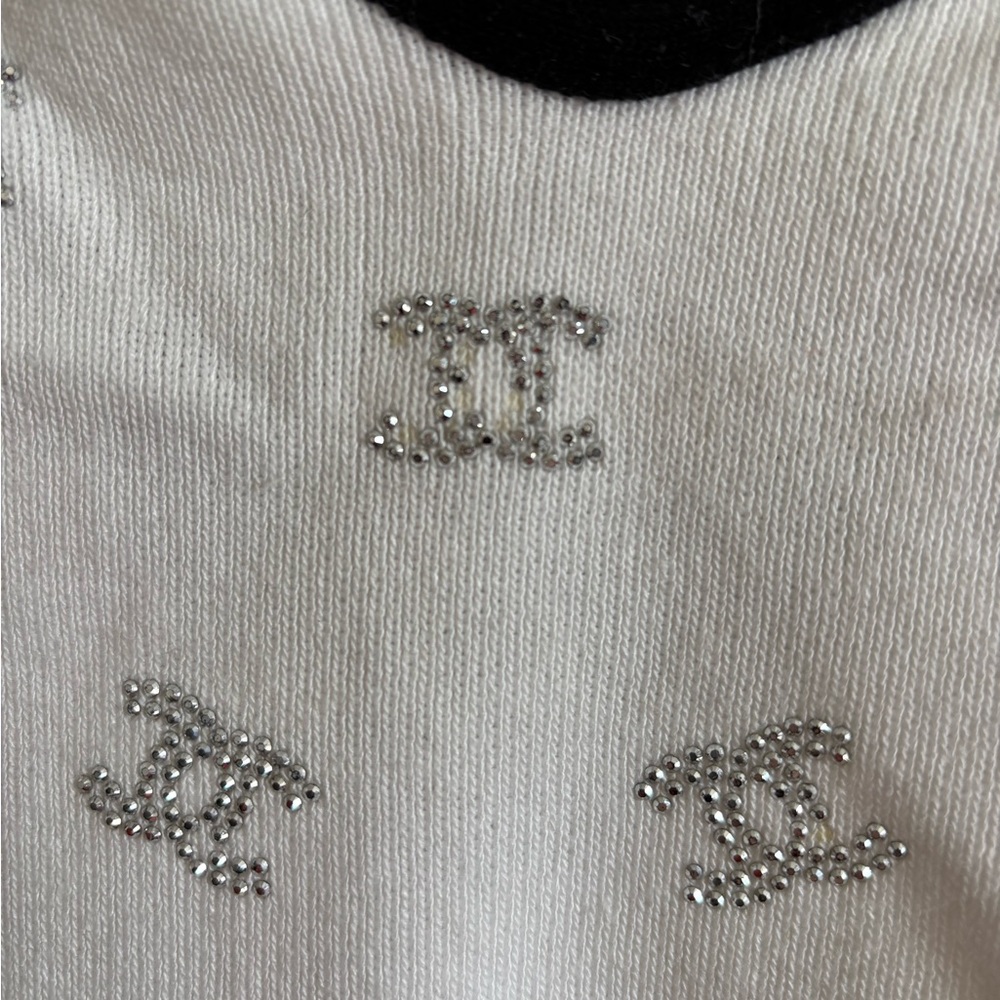 Chanel White Tank Top with Black Trim - Picture 5 of 5